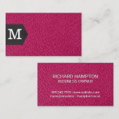 モノグラム |ピンクレザーとパッチ 名刺 (正面/裏面)