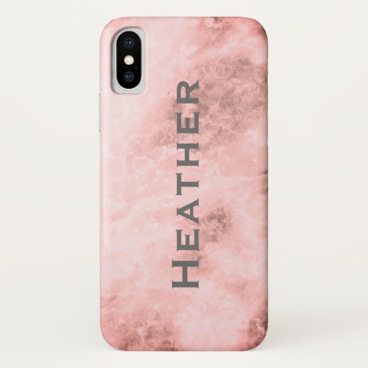 モノグラム ピンク大理石の背景 Case-Mate iPhoneケース (裏面)