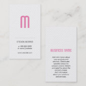 モノグラム（ピンク） /ストライプ（灰色） 名刺 (正面/裏面)