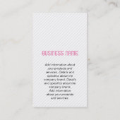 モノグラム（ピンク） /ストライプ（灰色） 名刺 (裏面)