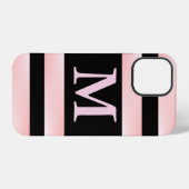 モノグラム ピンク ストライプ iPhoneケース (裏面横)