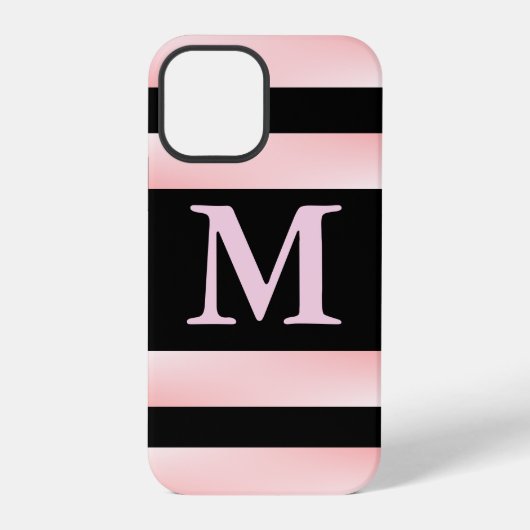 モノグラム ピンク ストライプ iPhoneケース (裏面)