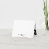 モノグラム ピンク ダマスク 結婚式 フォト サンクス #2 サンキューカード (裏面)