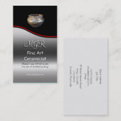 モノグラム、ファインアート陶芸家、レッドスウッシュ 名刺 (正面/裏面)