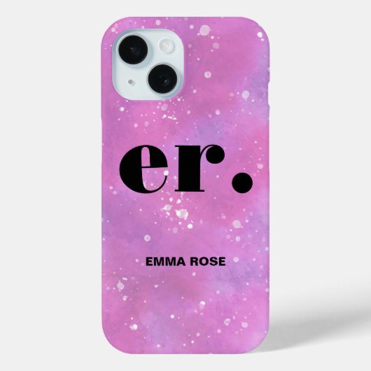 モノグラム ファンタジー 水彩 スタイリッシュ モダン シンプル Case-Mate iPhoneケース (裏面)
