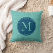 モノグラム |フィリップ4:13 |ティール（緑がかった色） |リバーシブル クッション (ブランケット)