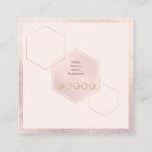 モノグラム フェイクゴールド トリム + DIY カラー スクエア名刺 (裏面)