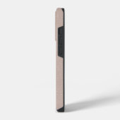 モノグラム フェイク ブルッシュピンク レザー iPhoneケース (左側面)