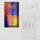 モノグラム、フェニックスのロゴを持つ死別のカウンセラー 名刺 (正面/裏面)