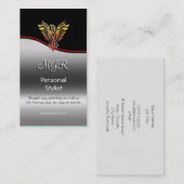 モノグラム、フェニックスパーソナルスタイリスト、レッドスウッシュ 名刺 (正面/裏面)