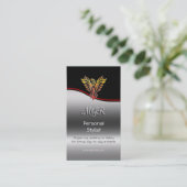 モノグラム、フェニックスパーソナルスタイリスト、レッドスウッシュ 名刺 (スタンド正面)