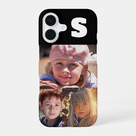 モノグラム フォトコラージュ iPhone カスタムケース 16ケース (裏面)