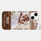 モノグラム フォト カップル ウッド 名前入り Case-Mate iPhoneケース (裏面 (横))