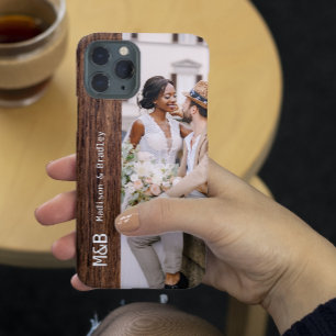 モノグラム フォト カップル ウッド 名前入り Case-Mate iPhone 14ケース