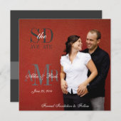 モノグラム フォト セーブ・ザ・デート 結婚発表 (正面/裏面)