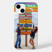 モノグラム フォト 名前 カラフル ウェーブ トレンディ モダン Case-Mate iPhoneケース (裏面)