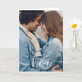 モノグラム フォト 挨拶カード カード