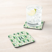 モノグラム フラワー シャルドネ ボトル グラス コースター (右側)