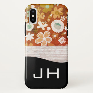 モノグラム フラワー テクスチャー iPhone XSケース