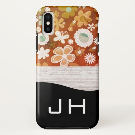 モノグラム フラワー テクスチャー Case-Mate iPhoneケース (裏面)