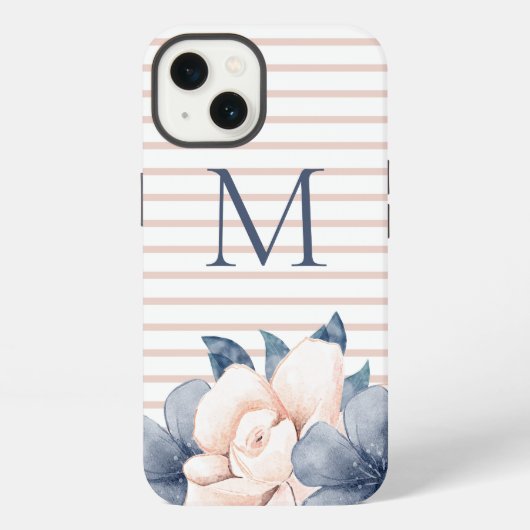 モノグラム フラワー ピンク iPhoneケース (裏面)