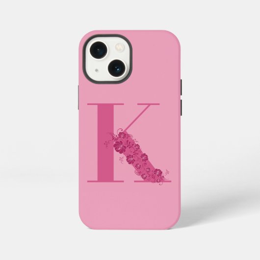 モノグラム フラワー K iPhoneケース iPhone 13 Miniケース (裏面)
