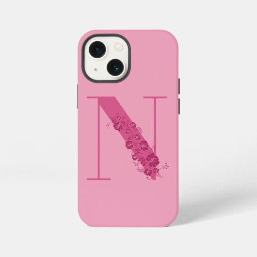 モノグラム フラワー N iPhoneケース iPhone 13 Miniケース (裏面)
