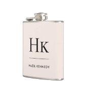 モノグラム ブッシュピンクのパーソナライズド バチェロレッテ フラスク (左)