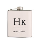 モノグラム ブッシュピンクのパーソナライズド バチェロレッテ フラスク (正面)