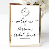 モノグラム ブライダルシャワー ウェルカムサイン フォームボード ポスター