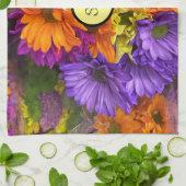 モノグラム ブライト フローラル ディッシュ クロス ハンド タオル (折り畳み)