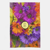 モノグラム ブライト フローラル ディッシュ クロス ハンド タオル (縦)