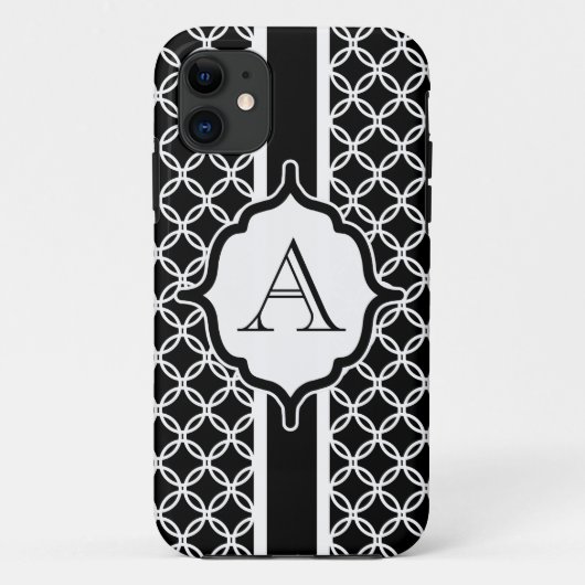 モノグラム ブラックレース iPhoneケース マテ Case-Mate iPhoneケース (裏面)