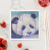 モノグラム　ブラック＆ホワイトパーティー スタンダードランチョンナプキン (インサイチュ)