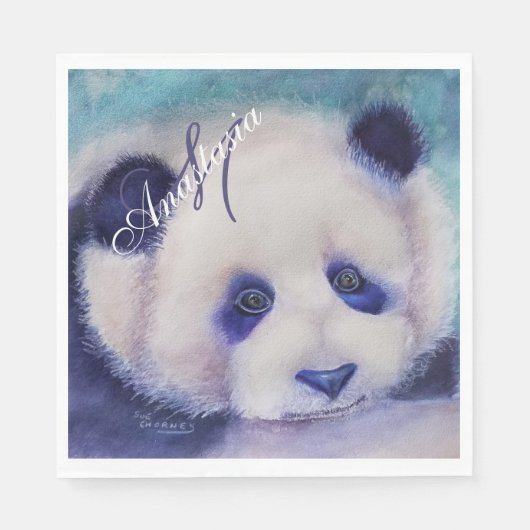 モノグラム　ブラック＆ホワイトパーティー スタンダードランチョンナプキン (正面)