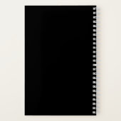 モノグラム ブラック ホワイト カリグラフィー スクリプト 2イニシャル ノートブック (裏面)