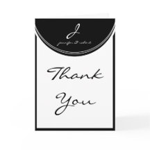 モノグラム　ブラック＆ホワイト　サンキュー