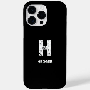 モノグラム ブラック ホワイト ワン レター 名前 初期文字 シンプル Case-Mate iPhone 14 PRO MAXケース