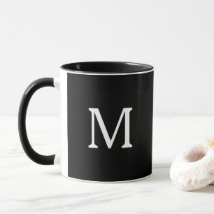 モノグラム ブラック ホワイト 誕生日 結婚式 ギフト お礼 マグカップ
