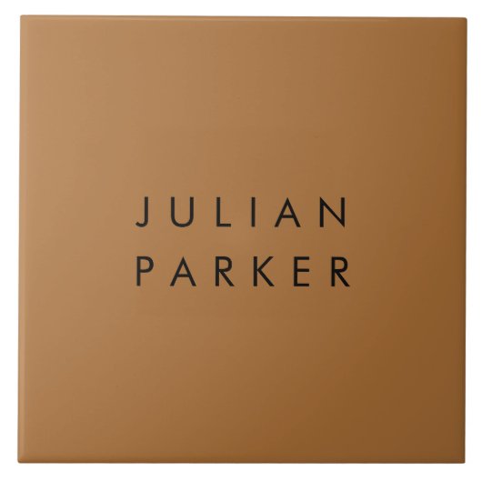 モノグラム ブラック ミニマリスト ブラウン タイル (正面)