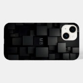 モノグラム ブラック 幾何学柄 アブストラクト Case-Mate iPhoneケース (裏面 (横))