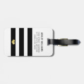 モノグラム・ブラック・金ゴールド氏結婚と夫人の新婚 ラゲッジタグ (裏面横)