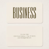 モノグラム、ブランド、またはビジネス名 | オフホワイトブラウン (正面&裏面)