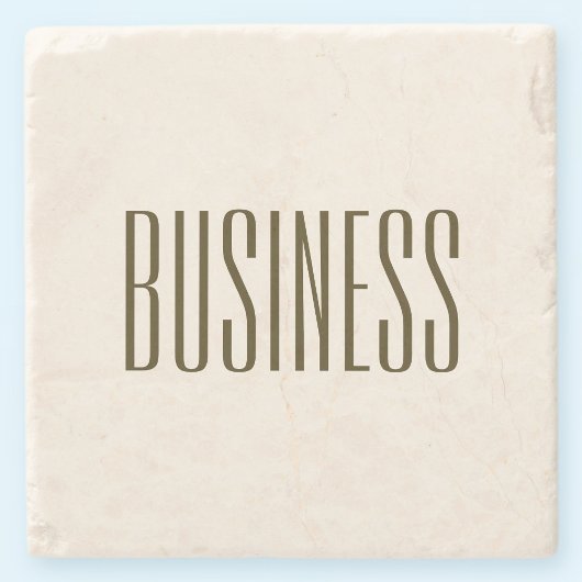 モノグラム、ブランド、またはビジネス名 | オフホワイトブラウン ストーンコースター