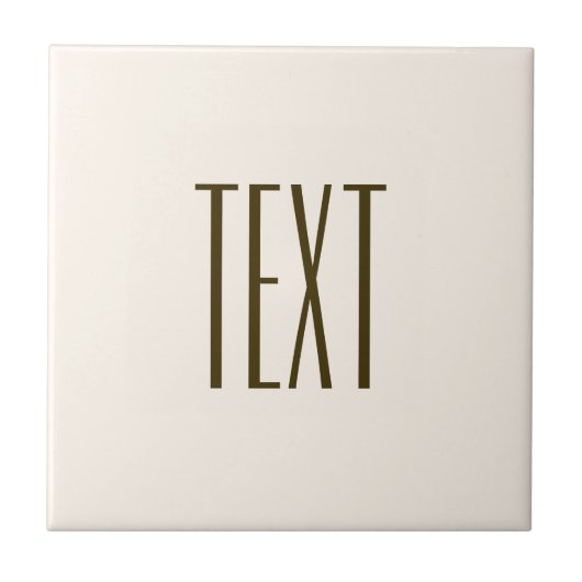 モノグラム、ブランド、またはビジネス名 | オフホワイトブラウン タイル (正面)