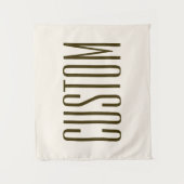 モノグラム、ブランド、またはビジネス名 | オフホワイトブラウン タペストリー (正面)