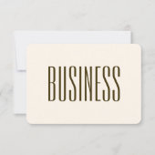 モノグラム、ブランド、またはビジネス名 | オフホワイトブラウン ノートカード (正面)