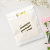 モノグラム、ブランド、またはビジネス名 | オフホワイトブラウン フェイバーバッグ (封をした状態)