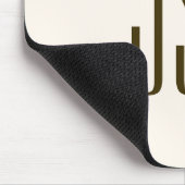 モノグラム、ブランド、またはビジネス名 | オフホワイトブラウン マウスパッド (コーナー)