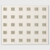 モノグラム、ブランド、またはビジネス名 | オフホワイトブラウン ラッピングペーパー (フラット)